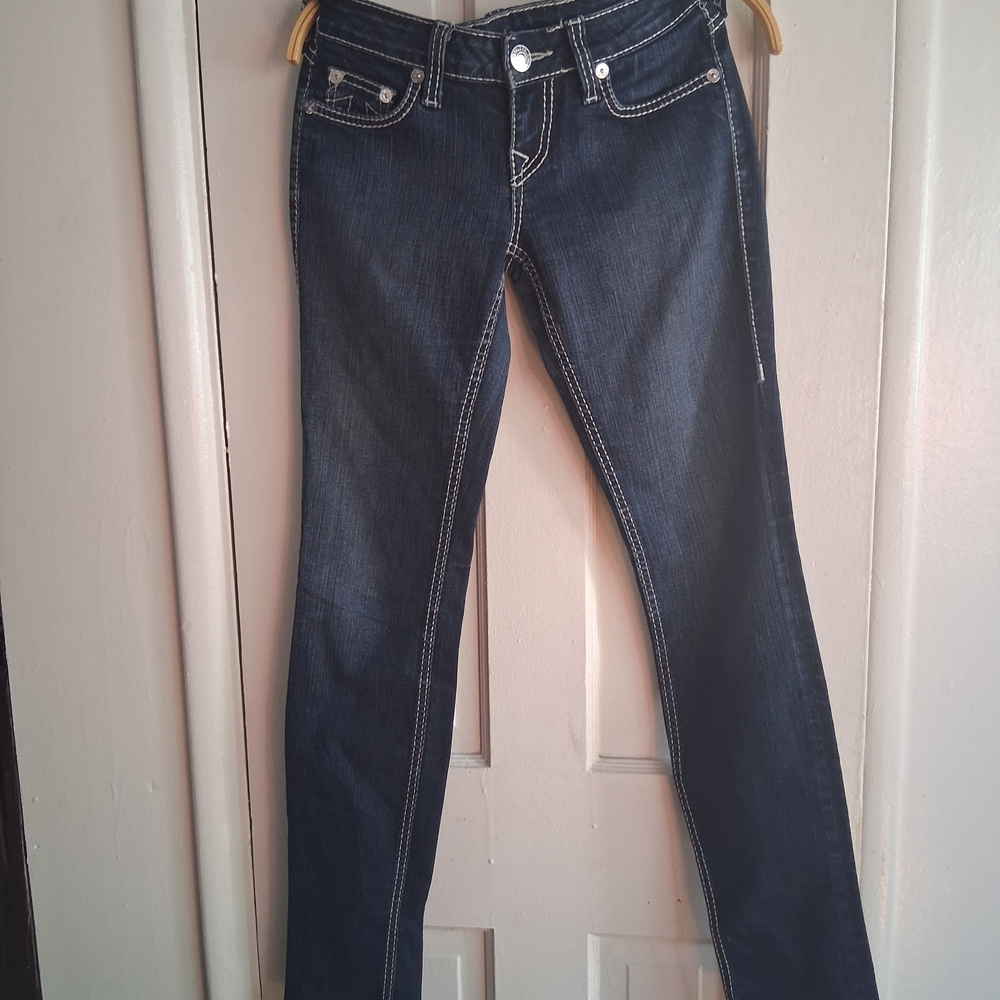 True Religion Dark Blue Straight Leg Jeans
